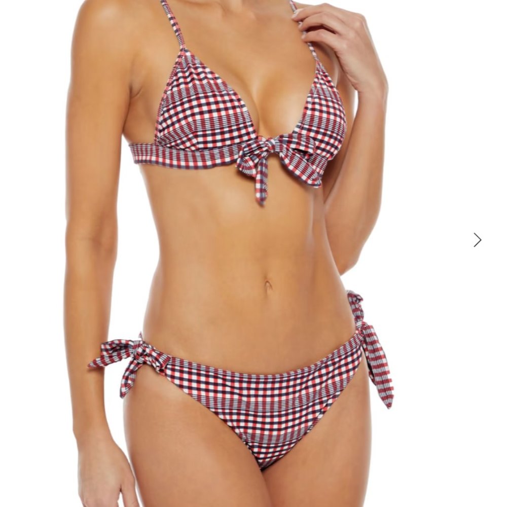 GANNI Gingham Seersucker Bikini Set